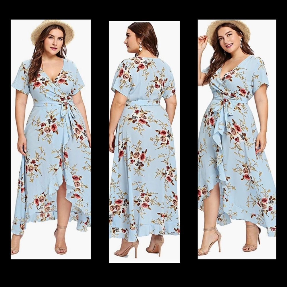 Asymmetrical Summer Maxi Dress 2x NWT